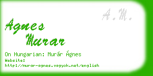 agnes murar business card